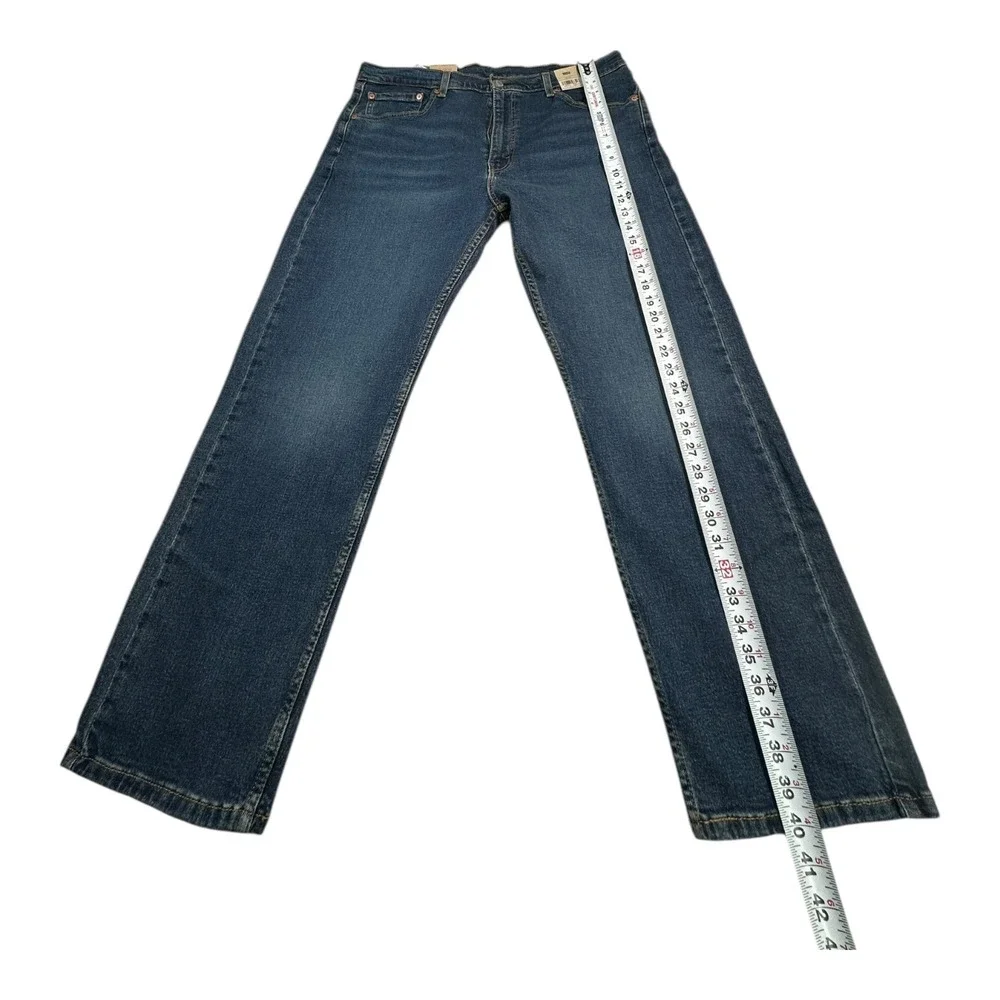 Levi Strauss & Co 505 Regular Fit Straight Leg Men Jeans 38x30 Dark Wash‎ NEW